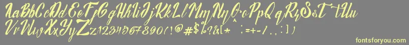 Munich Font – Yellow Fonts on Gray Background