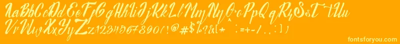 Munich Font – Yellow Fonts on Orange Background