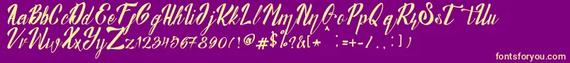 Munich Font – Yellow Fonts on Purple Background