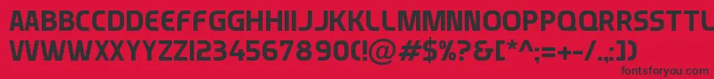 Munistic Font – Black Fonts on Red Background