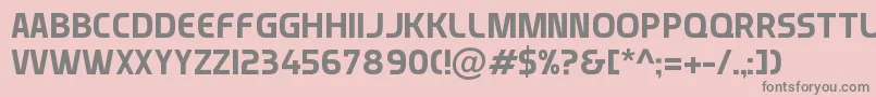 Munistic Font – Gray Fonts on Pink Background