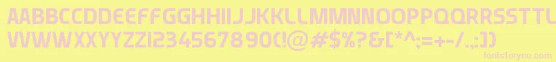 Munistic Font – Pink Fonts on Yellow Background