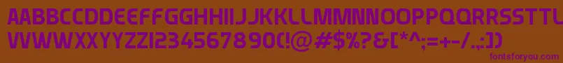 Munistic Font – Purple Fonts on Brown Background