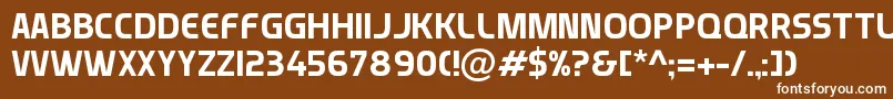 Шрифт Munistic – белые шрифты на коричневом фоне