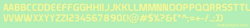 Munistic Font – Yellow Fonts on Green Background
