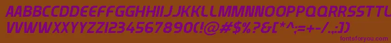 MunisticItalic Font – Purple Fonts on Brown Background