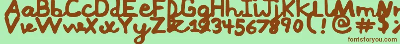 Mushi Font – Brown Fonts on Green Background