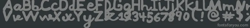 Mushi Font – Gray Fonts on Black Background