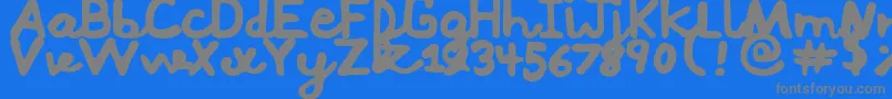 Mushi Font – Gray Fonts on Blue Background