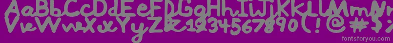 Mushi Font – Gray Fonts on Purple Background