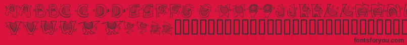 Music For Your Ears Font – Black Fonts on Red Background