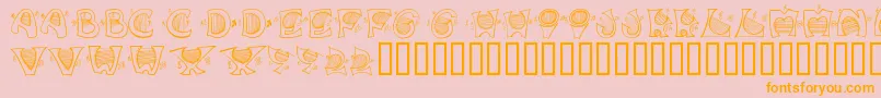 Music For Your Ears Font – Orange Fonts on Pink Background