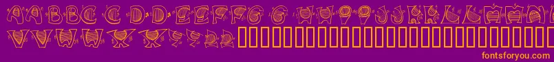 Music For Your Ears Font – Orange Fonts on Purple Background