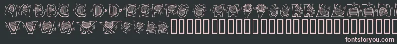 Music For Your Ears Font – Pink Fonts on Black Background