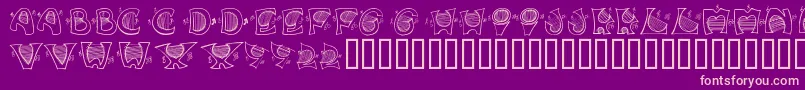 Music For Your Ears Font – Pink Fonts on Purple Background