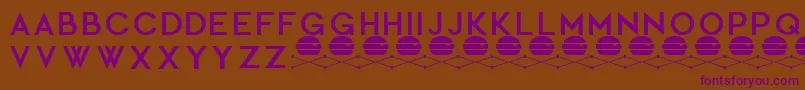 CocopuffRegular Font – Purple Fonts on Brown Background