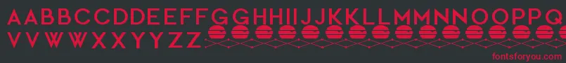 CocopuffRegular Font – Red Fonts on Black Background