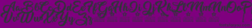 Шрифт Music Magic Personal Use – чёрные шрифты на фиолетовом фоне