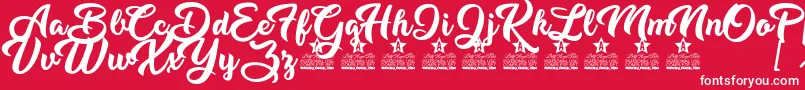 Music Magic Personal Use Font – White Fonts on Red Background