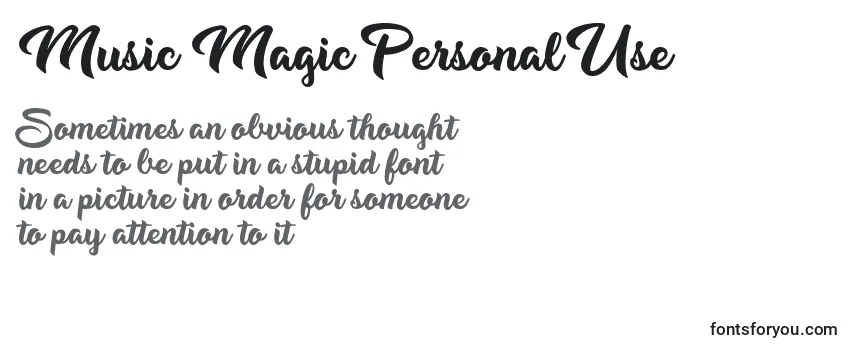 Music Magic Personal Use-fontti