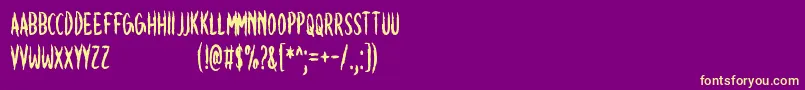 Musicality Font – Yellow Fonts on Purple Background