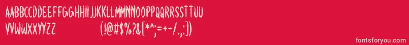 Musicality Font – Pink Fonts on Red Background