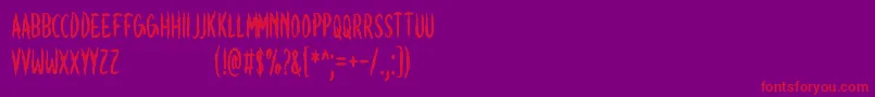 Musicality Font – Red Fonts on Purple Background