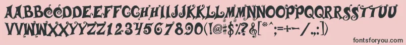 フォントMusicals – ピンクの背景に黒い文字