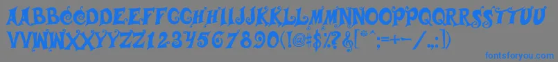 Musicals Font – Blue Fonts on Gray Background