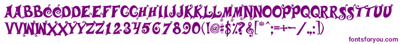 Musicals Font – Purple Fonts on White Background