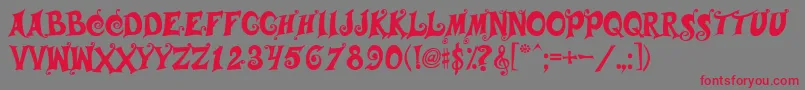 Musicals Font – Red Fonts on Gray Background