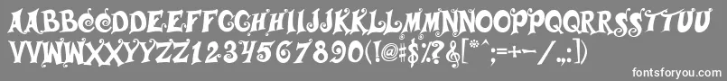 Musicals Font – White Fonts on Gray Background