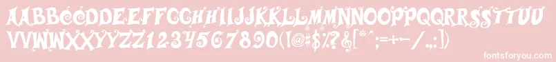 Musicals Font – White Fonts on Pink Background