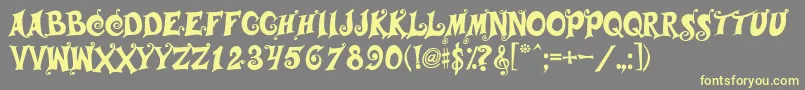 Musicals Font – Yellow Fonts on Gray Background