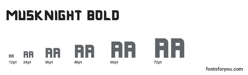MuskNight Bold Font Sizes
