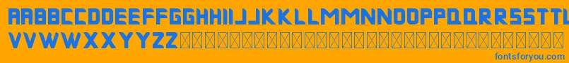 MuskNight Bold Font – Blue Fonts on Orange Background