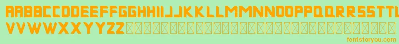 MuskNight Bold Font – Orange Fonts on Green Background