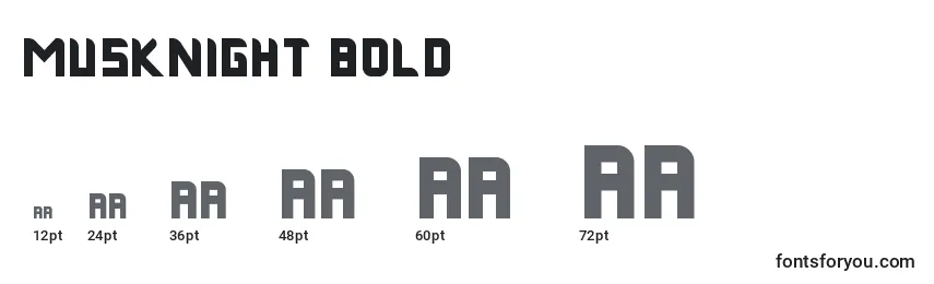 Размеры шрифта MuskNight Bold (135116)