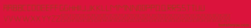MuskNight Regular-Schriftart – Braune Schriften auf rotem Hintergrund
