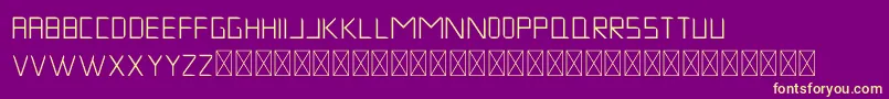 MuskNight Regular-Schriftart – Gelbe Schriften auf violettem Hintergrund