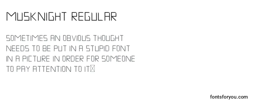 MuskNight Regular Font