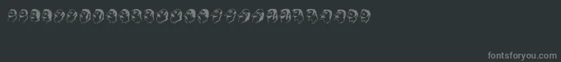 Mustachos Font – Gray Fonts on Black Background