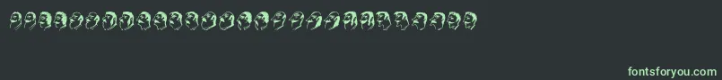 Mustachos Font – Green Fonts on Black Background