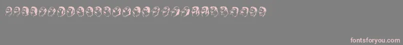 Mustachos-Schriftart – Rosa Schriften auf grauem Hintergrund