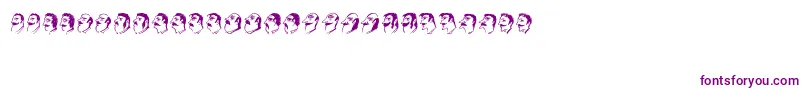 フォントMustachos – 白い背景に紫のフォント