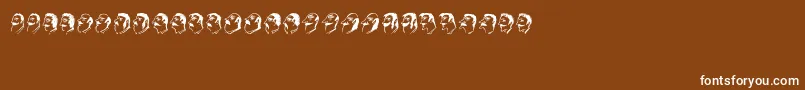 Шрифт Mustachos – белые шрифты на коричневом фоне