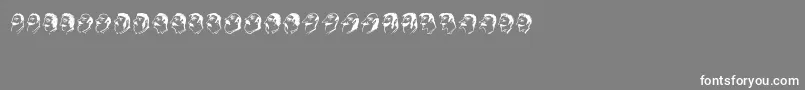 Mustachos-Schriftart – Weiße Schriften auf grauem Hintergrund