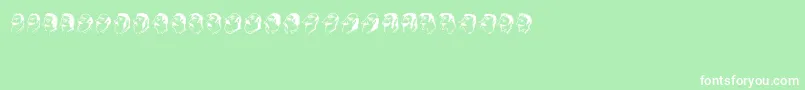 Czcionka Mustachos – białe czcionki na zielonym tle