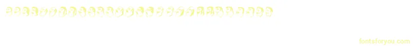 Шрифт Mustachos – жёлтые шрифты на белом фоне