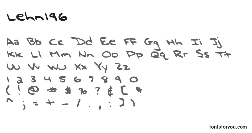 Lehn196フォント–アルファベット、数字、特殊文字